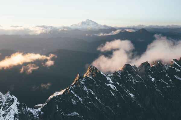 Quiet mountain landscape with a walking path and open natural views
